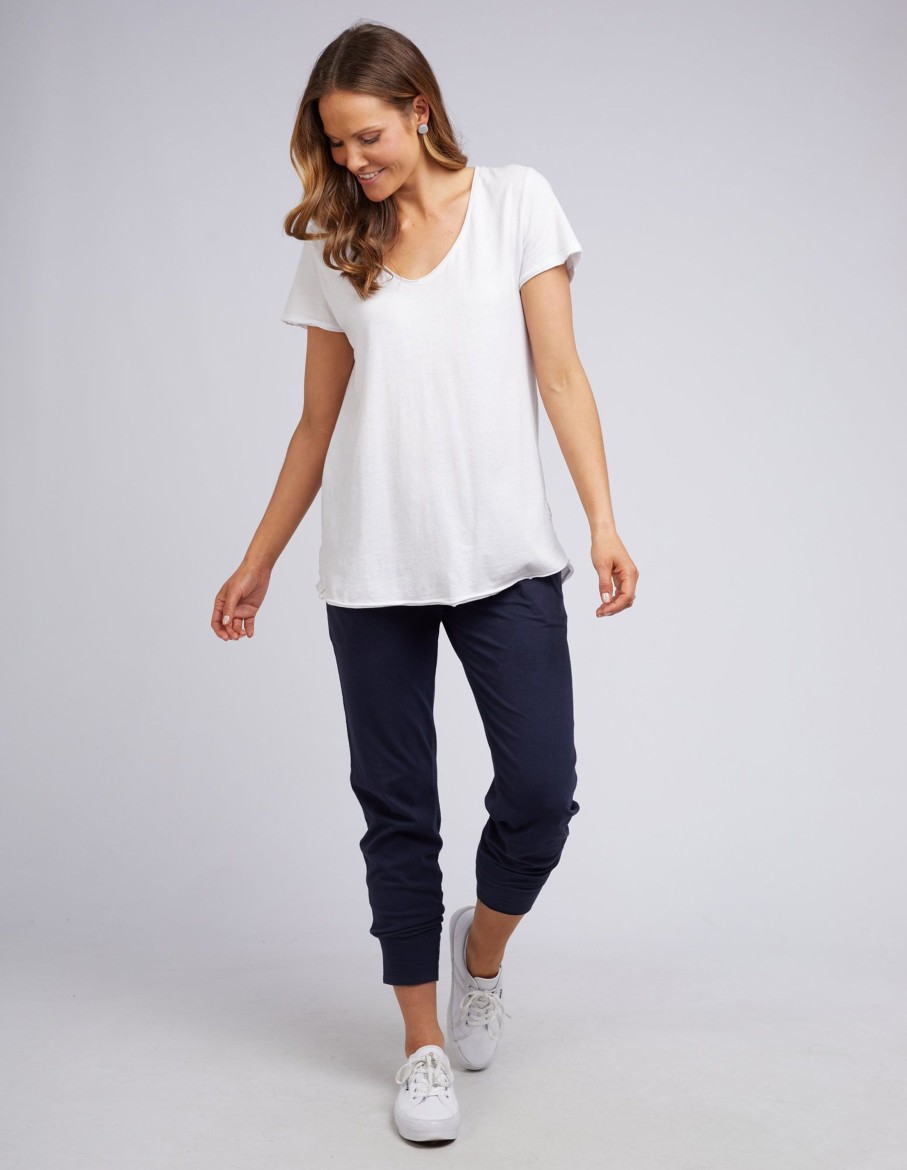 Women Cotton Wool | Elm Fundamental Vee Tee ( 2 Colours )