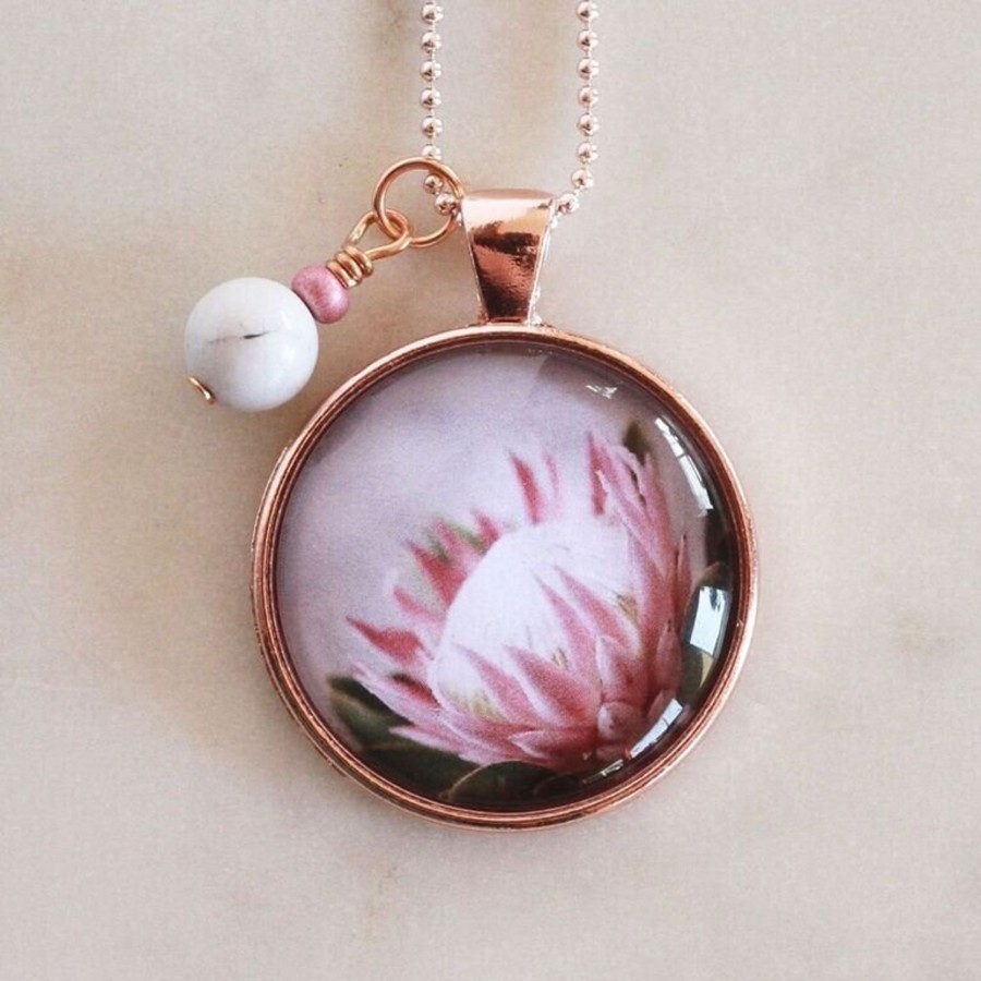 Accessories Cotton Wool | Nest Of Pambula King Protea Pendant