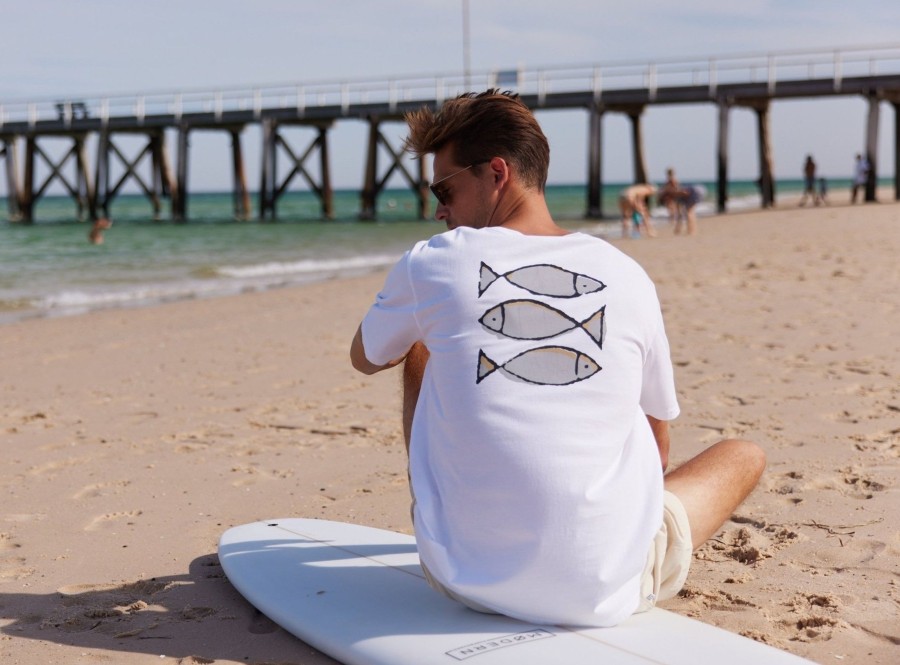 Men Cotton Wool | True North Stay Salty Tee White